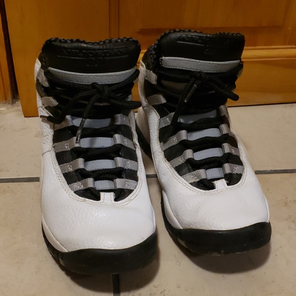 Nike Air Jordan 10 steel gray black white 3.5Y
